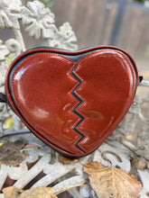 Load image into Gallery viewer, Handcrafted Small Broken Heart-Red Glitter and Black.