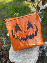 Load image into Gallery viewer, Hand Crafted La Araña Orange Glitter crossbody bag