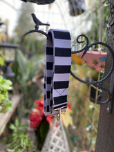 Load image into Gallery viewer, Handcrafted Long Webbing Strap: black and Grey Striped