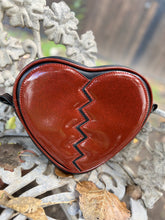 Load image into Gallery viewer, Handcrafted Small Broken Heart-Red Glitter and Black.