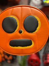 Load image into Gallery viewer, Handcrafted Pumpkin person Orange and Black Pumpkin Bag