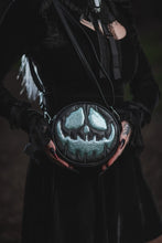 Load image into Gallery viewer, Pumpkin Kult: Bad Baby- Black and mint Glitter Pumpkin Bag