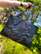 Load image into Gallery viewer, Summerween Tote bag Black and Glitter Black