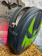 Load image into Gallery viewer, Hand Crafted : Oval Pumpkin Midnight blue and Green glitter
