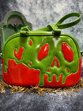 Load image into Gallery viewer, Hand Crafted : Poison Pumpkin Handbag Red Glitter and Green Glitter Poison