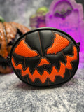 Handcrafted Small Rotten face Black and Orange texture