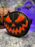 Handcrafted Small Rotten face Black and Orange texture