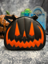 Load image into Gallery viewer, Handcrafted MissChievous Handbag- Black and Orange