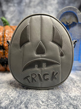 Load image into Gallery viewer, Black Friday Sale Handcrafted: Trick and Treat Double sided Bag Grey and black