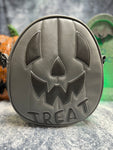 Handcrafted: Trick and Treat Double sided Bag Grey and black