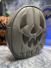 Load image into Gallery viewer, Black Friday Sale Handcrafted: Trick and Treat Double sided Bag Grey and black