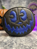 Handcrafted Good Company Black faux Crocodile and royal Blue Textured