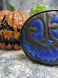 Handcrafted Good Company Black faux Crocodile and royal Blue Textured