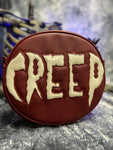 Hand Crafted: CREEP Bag Wine and White Glitter