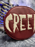 Hand Crafted: CREEP Bag Wine and White Glitter