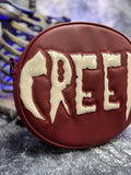Hand Crafted: CREEP Bag Wine and White Glitter