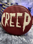 Hand Crafted: CREEP Bag Wine and White Glitter