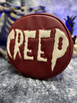 Hand Crafted: CREEP Bag Wine and White Glitter