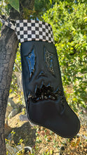 Load image into Gallery viewer, Creepmas Stockings with goodies : Black with Checkers