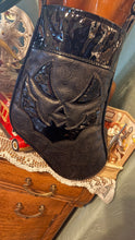 Load image into Gallery viewer, Holiday Stocking Tote Crossbody Bag- Black on Black