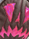 Handcrafted Scaredy Cat Bag: Textured Mauve and Pink Iridescent