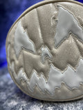 Hand Crafted Stark Raving: Glitter white and White Patent Vinyl
