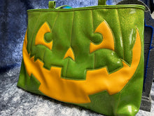 Load image into Gallery viewer, Handcrafted Summerween Tote bag Glitter Green and Yellow