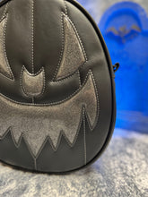 Load image into Gallery viewer, Sale Hand Crafted : Oval Pumpkin Black and Grey Glitter