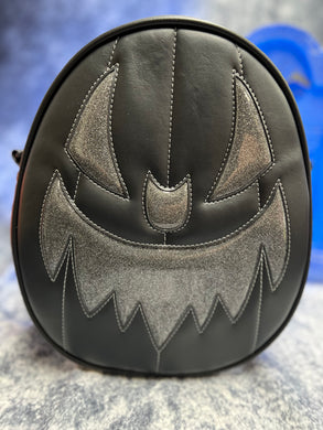 Sale Hand Crafted : Oval Pumpkin Black and Grey Glitter
