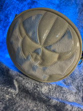 Load image into Gallery viewer, Black Friday sale Hand Crafted: Small Bat Face Glitter White with fuzzy Blue Cow print