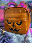 Handcrafted Scary Pail/Glitter Orange Bag- Handcrafted- Limited Edition