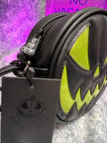 Pumpkin Kult: Mean Baby- Black and Glitter Green Pumpkin Bag