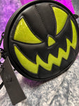 Pumpkin Kult: Mean Baby- Black and Glitter Green Pumpkin Bag