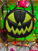 Pumpkin Kult: Mean Baby- Black and Glitter Green Pumpkin Bag