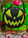 Pumpkin Kult: Mean Baby- Black and Glitter Green Pumpkin Bag
