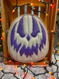 Hand Crafted : The Jackal Pumpkin bag Cool grey and Eggplant