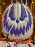 Hand Crafted : The Jackal Pumpkin bag Cool grey and Eggplant