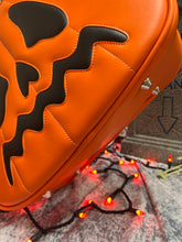 Load image into Gallery viewer, Handcrafted Scared stiff Pumpkin bag/ Black and Orange-Handbag Discontinued