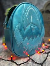 Load image into Gallery viewer, Sale Handcrafted Pastel Rotten Egg Oval: Metallic blue and glitter blue