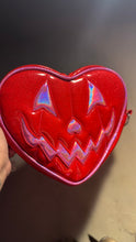 Load image into Gallery viewer, Handcrafted :  Meanie Heart / Red Glitter and Iridescent Pink Glitter