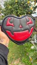 Load image into Gallery viewer, Pre Order Hand Crafted: Bite ME Heart Red Glitter Black and Red