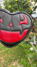 Load image into Gallery viewer, Pre Order Hand Crafted: Bite ME Heart Red Glitter Black and Red