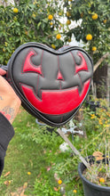 Load image into Gallery viewer, Pre Order Hand Crafted: Bite ME Heart Red Glitter Black and Red