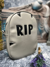 Load image into Gallery viewer, Hand Crafted : Silver RIP Gravestone Bag- Large