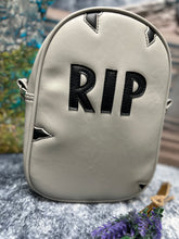 Load image into Gallery viewer, Hand Crafted : Silver RIP Gravestone Bag- Large