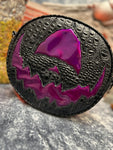 Hand Crafted Cyclops 2: Black Croc and High shine Purple Glitter