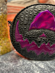 Hand Crafted Cyclops 2: Black Croc and High shine Purple Glitter