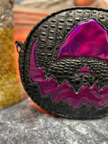 Hand Crafted Cyclops 2: Black Croc and High shine Purple Glitter