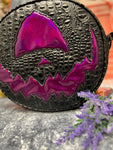 Hand Crafted Cyclops 2: Black Croc and High shine Purple Glitter