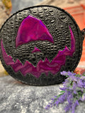 Hand Crafted Cyclops 2: Black Croc and High shine Purple Glitter
